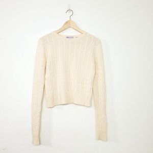 Calypso St Barth cashmere cable cream sweater XS